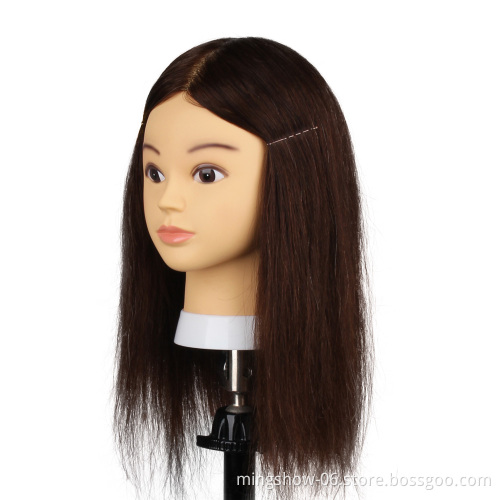 Cheap female mannequin head with natural hair